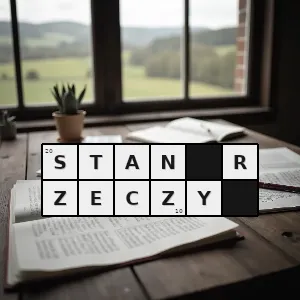 Hasło krzyżówkowe pewien układ zjawisk faktów - stan rzeczy – rozwiązanie, synonimy, podpowiedzi i definicje krzyżówkowe